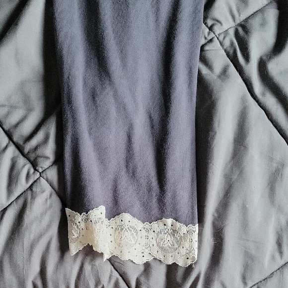 Gray Lace Trim Pyjama Set - Picture 7 of 9